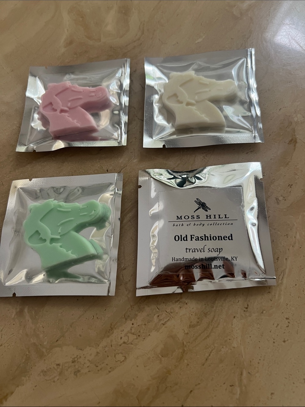 Moss Hill Old Fashioned Travel Soaps Horse Shapes Handmade in Louisville KY